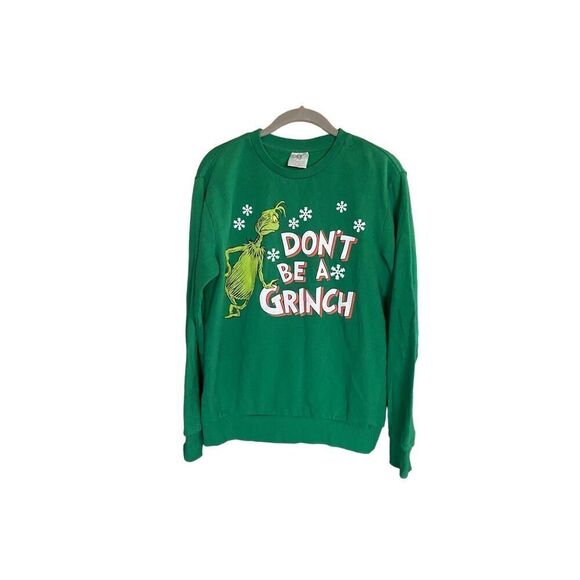 The grinch unisex don’t be a grinch, crewneck, green holiday sweatshirt, size sm - Picture 2 of 4